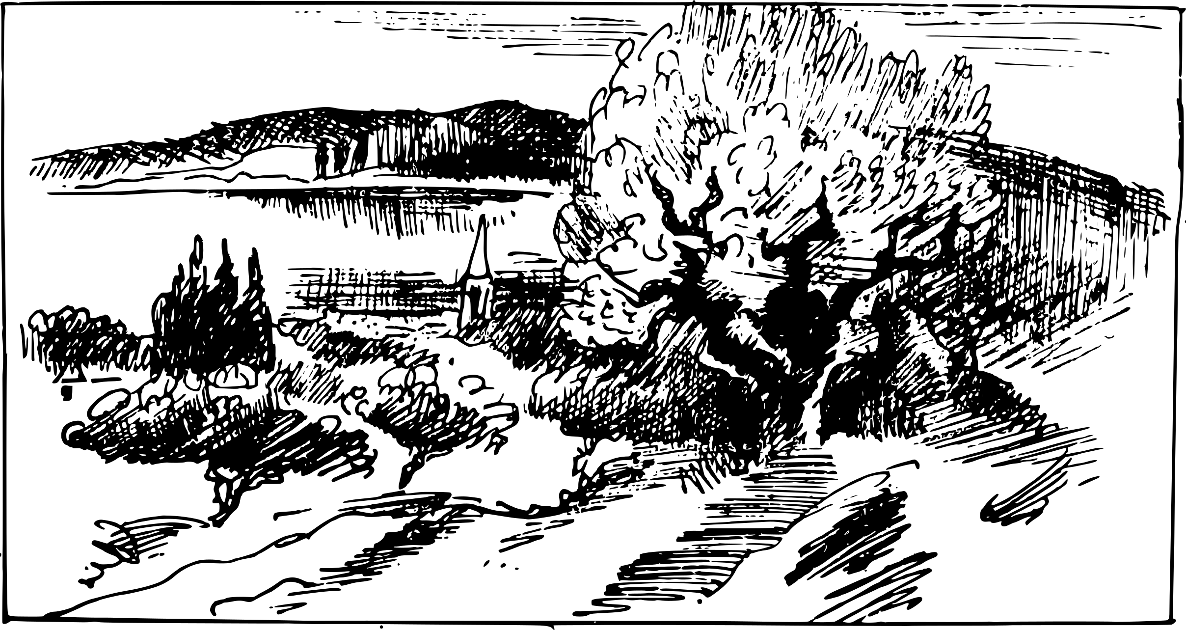 Illustration de Gernez pour l’adresse à Pierre Varillon des Secrets du Soleil de Charles Maurras (1929).