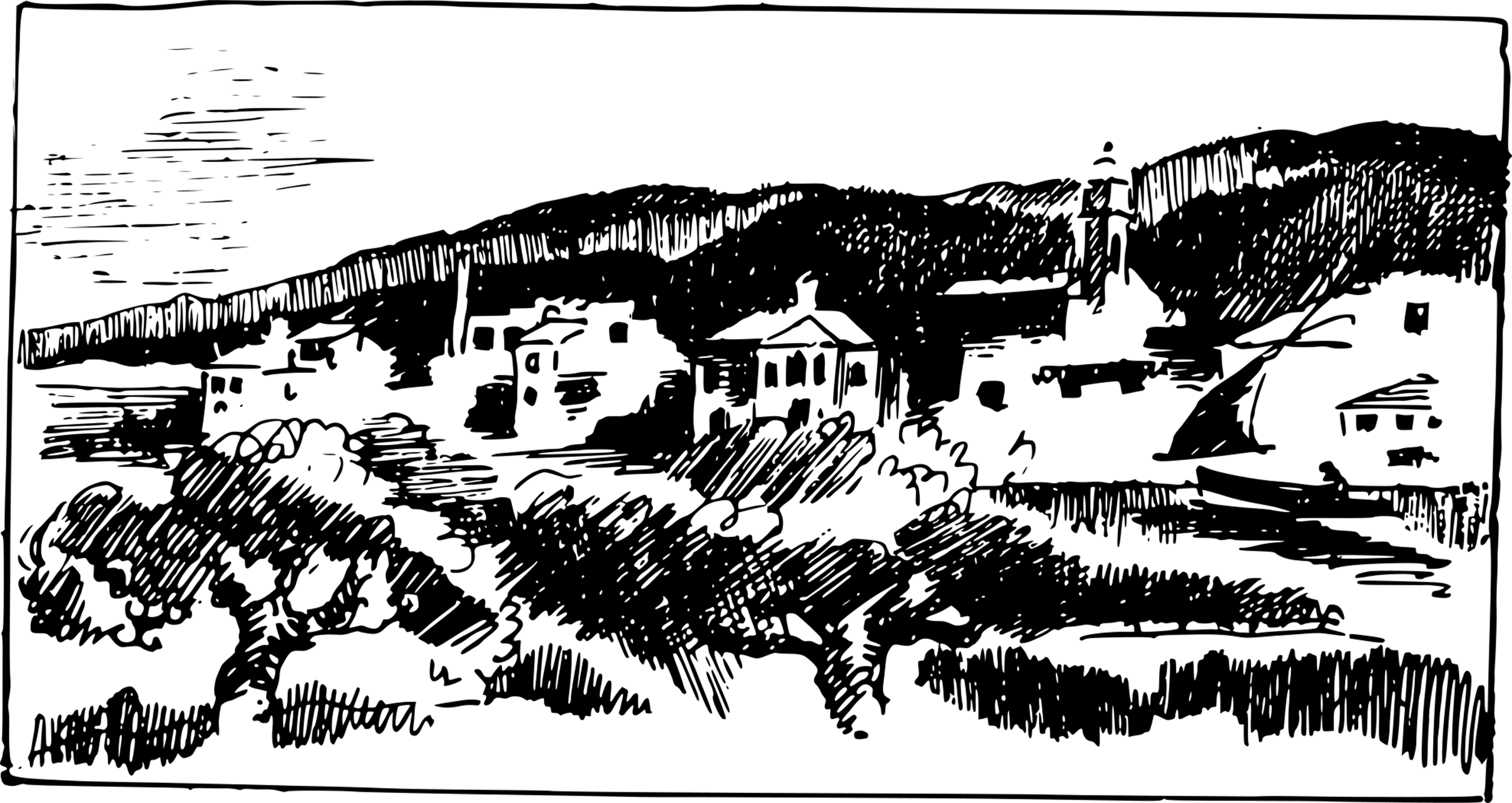 Illustration de Gernez pour le quatrième chapitre des Secrets du Soleil de Charles Maurras (1929).