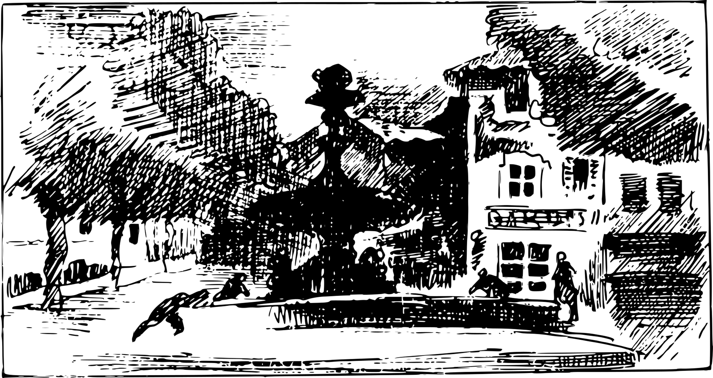 Illustration de Gernez pour le cinquième chapitre des Secrets du Soleil de Charles Maurras (1929).
